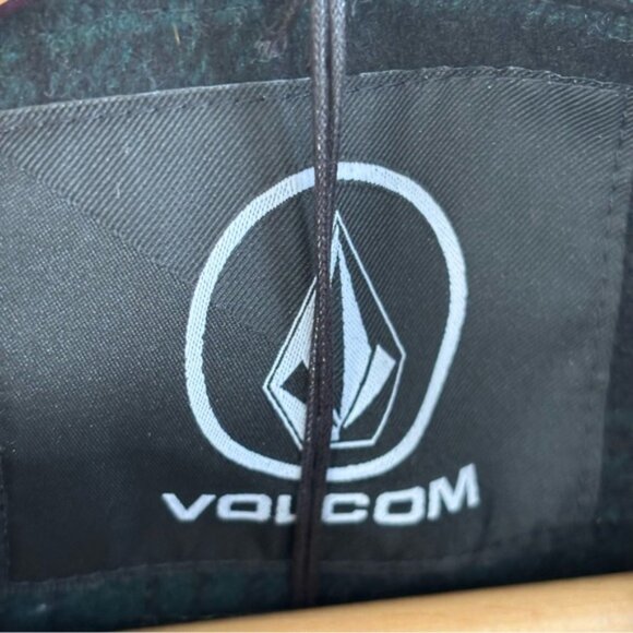 Volcom Stone Lords Men’s XL Green Plaid Wool-Blend Parka Jacket Long Coat NWT - Picture 3 of 14